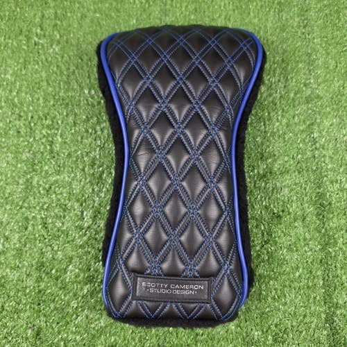 Scotty Cameron 2024 Club Member Driver Headcover Quilted Diamond Blue Black