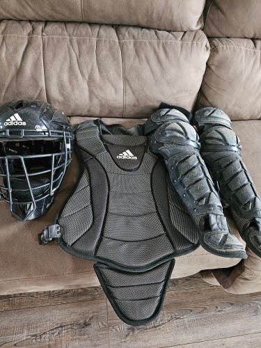 Black Adidas Catcher's Set (Used)