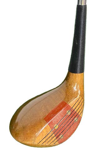 MacGregor MT Tourney Oil Hardened Persimmon 3 Wood 1950's RH Stiff Steel 42.5 HC