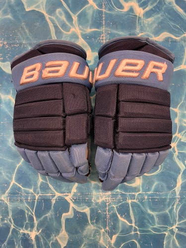 Senior Bauer Vapor Team Pro Gloves 14" | NH Mountain Kings (Used)