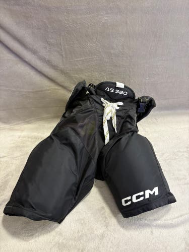 Black Senior Medium CCM Tacks AS 580 Hockey Pants (Used)