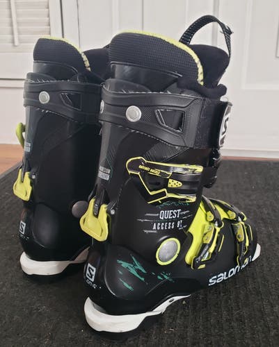 Men's SIZE 8 SKI BOOTS Salomon Quest Access 90 WIDER WIDTH 104mm (Used)26.5 MONDO- WASHED/CLEANED