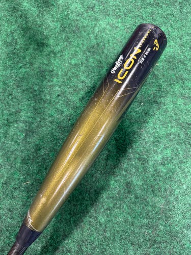 2023 Rawlings Icon Composite Bat BBCOR Certified (-3) Composite 28 oz 31" (Used)