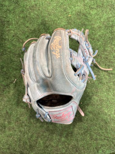 Blue Rawlings Heart of the Hide PROR314-2CBCB RH Infield Baseball Glove 11.5" (Used)