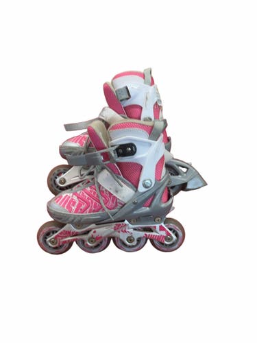 Aktion Kids' Adjustable Inline Skates - Pink/White - Size 13Y-3