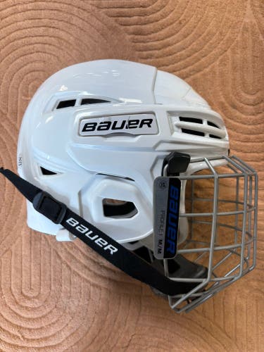 White Medium Bauer IMS 5.0 Helmet (Used)