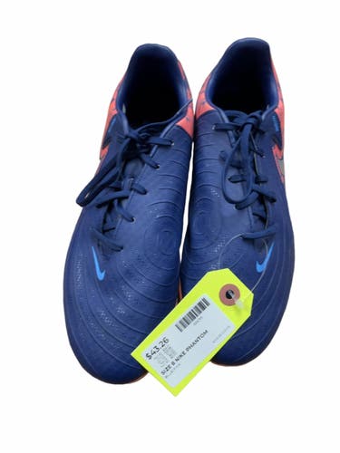 Nike Phantom Size 8 Blue/Pink Soccer Cleats