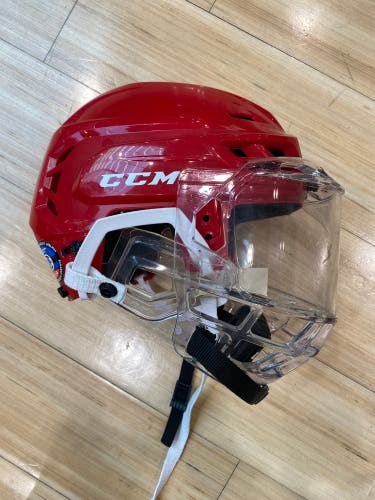 Red Medium CCM Tacks 710 Helmet (Used)