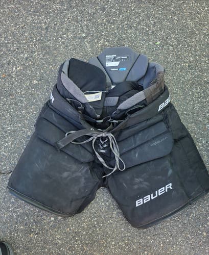 Black Intermediate Large Bauer Elite Hockey Goalie Pants