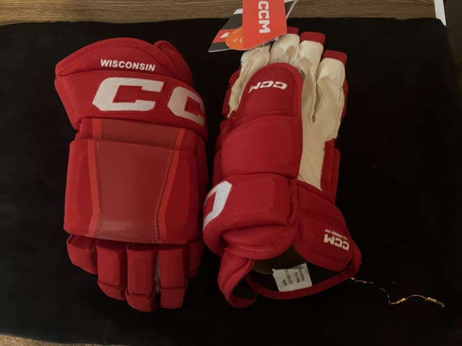 CCM HG97PP Gloves 14" Badger Hockey Pro Stock (New)