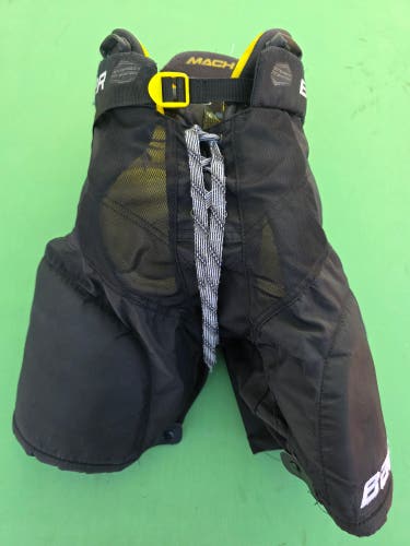 Black Youth Large Bauer Supreme Mach Hockey Pants