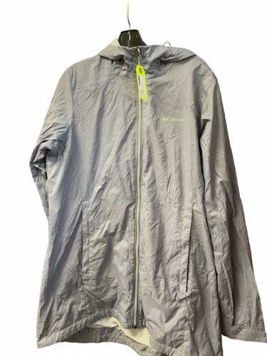 Columbia Rain Jacket Size Large Grey/Purpleish