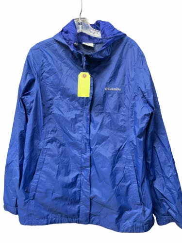 Columbia Omni-Tech Size Medium Blue Rain Jacket