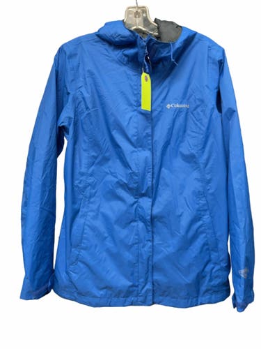 Columbia Omni-Tech Size Large Blue Rain Jacket