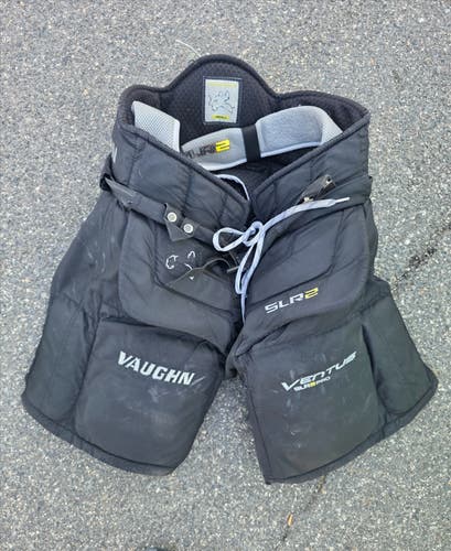Black Senior Small Vaughn Ventus SLR2 Pro Hockey Goalie Pants