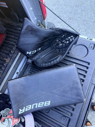 CCM E-Flex 5 Goalie Glove & Bauer Ultrasonic Blocker