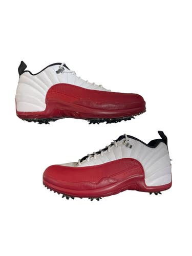 Used Nike JORDAN 12 Mens Golf Shoes White/Black/Red Senior 9.5 11873-C000248205