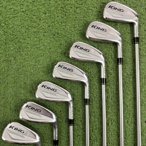 Cobra King Forged Tec 2020 Iron Set One Length 4-PW KBS Tour C-Taper 130 X Flex