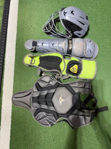 Black/Gray All Star System 7 Catcher's Set (Used)