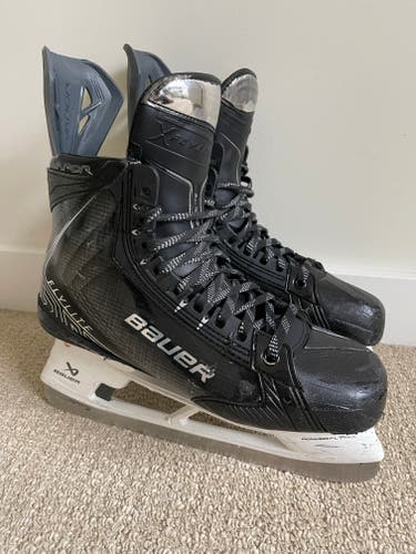 Custom Black 2025 Bauer Vapor Flylite Hockey Skates Regular Width Pro Stock 12 (Used)