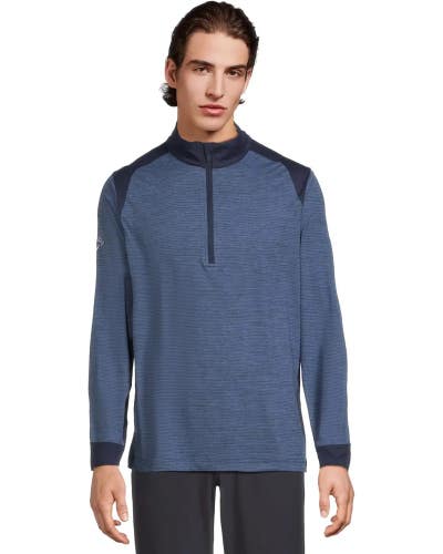 Callaway Golf Base Layer Top Men's M Peacoat Soft Touch Blocked 1/4 Zip GBO3811