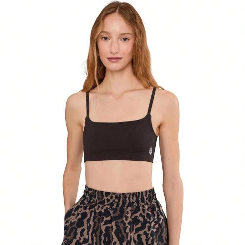 Free People FP Movement Tighten Up Mini Sports Bra Women's M Chocolate GBO3780