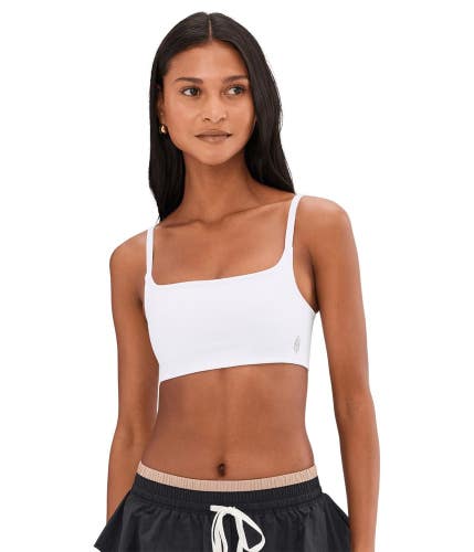 Free People FP Movement Tighten Up Mini Sports Bra Women's White Stretch GBO3849