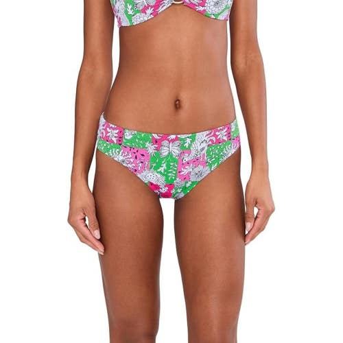 Lilly Pulitzer Betie Bikini Bottom Women 10 Multicolor Lil Chicken Check GBO3881