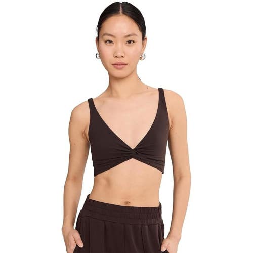 Free People FP Movement Never Better Twist Sports Bra Womens M Chocolate GBO3797