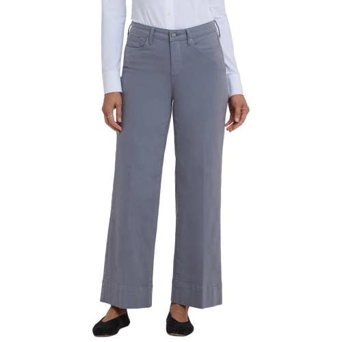 NYDJ Teresa Jeans Women's 16 Shadow Blue Denim Mid Rise Wide Leg Ankle GBO3877