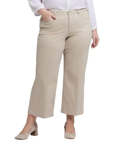 NYDJ Teresa Wide Leg Ankle Jeans Women's 20W Plus Feather Denim Stretch GBO3798