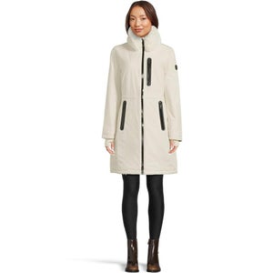 Michael Kors Anorak Jacket Womens XL Bone Inside Quilted Faux Fur Collar GBO3729