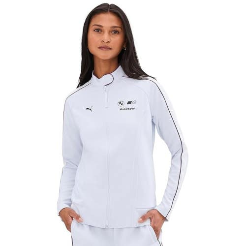 Puma Bmw M Motorsport Lifestyle Jacket Womens Small Silver Mist Full Zip GBO3788