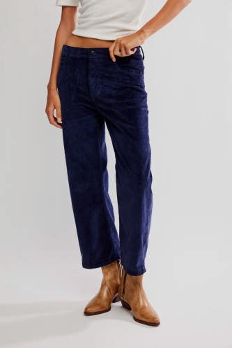 Free People Deep Trance Corduroy Jeans Women's 26 Blue Denim High Rise GBO3816