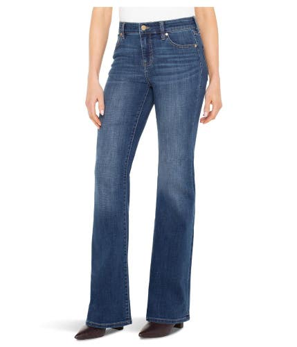 Liverpool Los Angeles Hannah Flare Jeans Women's 8P Petite Blue Mid Rise GBO3817