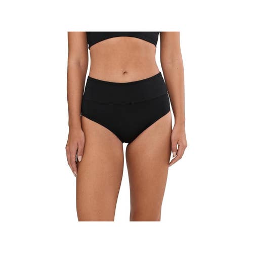 Nike Swim Effortless Essential Bikini Bottom Women's L Black High Waist GBO3681