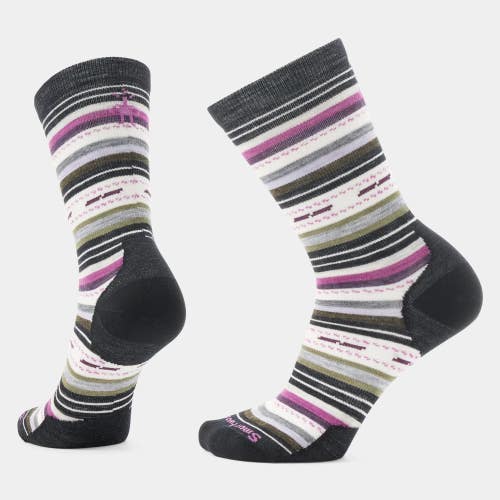 Smartwool Everyday Margarita Crew Sock Unisex Large White Wool Cushioned GBO3735