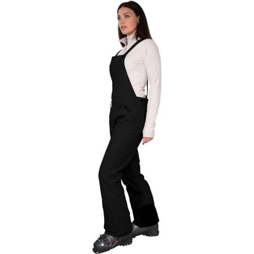 Obermeyer Malta Bib Overalls Women's 10 Black Waterproof Suspender Strap GBO3913