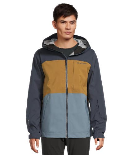 Flylow Malone Jacket Men's Large Multi Colorblock Hooded Full Zip Skiing GBO3893