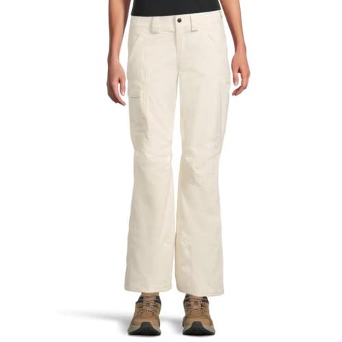 The North Face Freedom Insulated Pants Women's Medium White Dune Skiing GBO3853