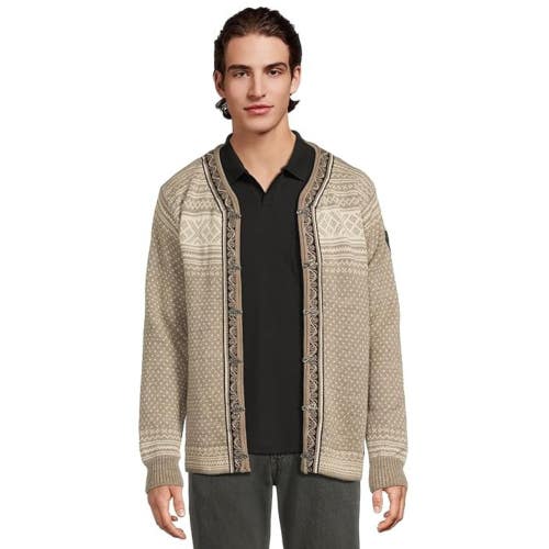 Dale Of Norway Setesdal Jacket Sweater Unisex Medium Beige Open Front GBO3664