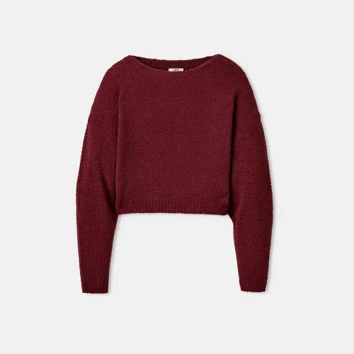 UGG Novalie Slouchy Sweater Women's XL Wild Grape Boat Neck Relaxed Fit FROG854