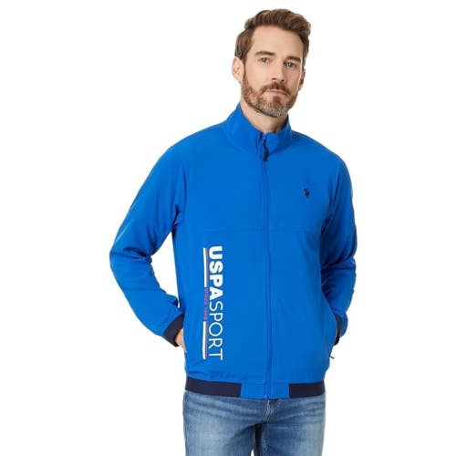U.S. Polo Assn. Jacket Men's XL Nautical Blue Long Sleeve Full Zip FROG812
