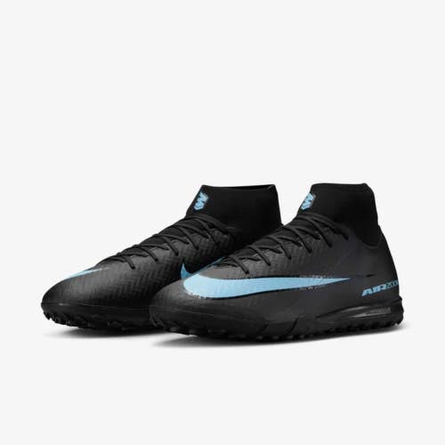 Nike Mercurial Superfly 10 Academy Mens US 10 Black Turf Football Shoes LIQ1916