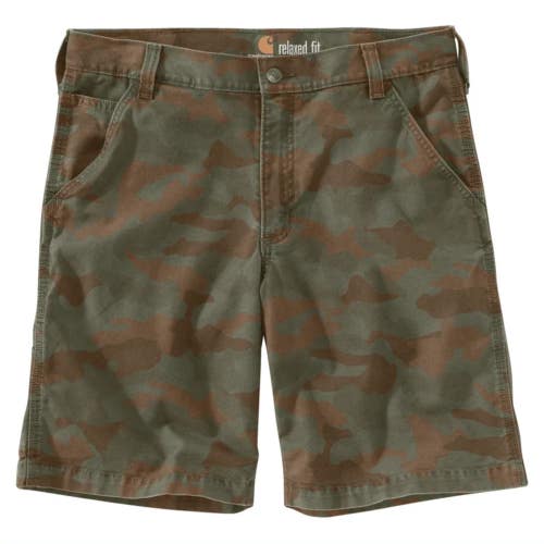 Carhartt Rigby Dungaree Chino Shorts Men's Green 10" Inseam Relaxed Fit JAX2185