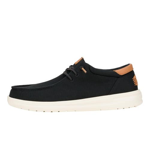 Hey Dude Paul Canvas 43151-001 Men's Black Moc Toe Slip On Comfort Shoes LIQ1773