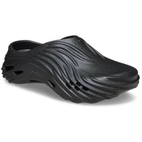 Crocs Echo Wave 210521-0LD Sandals Men's US 10 Black Round Toe Slip On LIQ1792