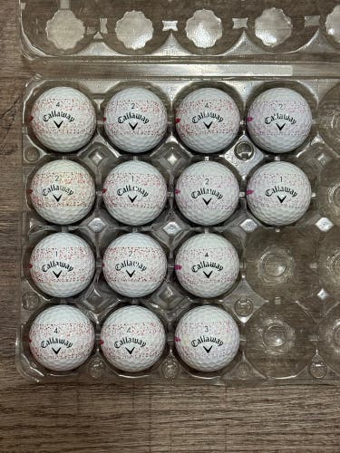 14 Callaway Supersoft Golf Balls with Splatter 360 Design - 5A/4A Condition