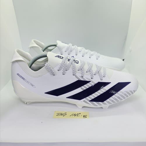 Men’s Size 12 - Adidas SM Adizero Electric+ Football Cleats White / Purple JQ4068