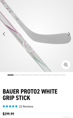 Junior Bauer Proto 2 Left Hand Hockey Stick P28 50 Flex (Used)